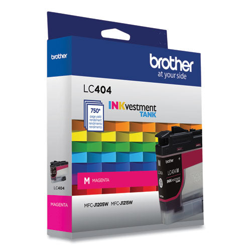 BROTHER BROTHER INKvestment Ink, 750 Page-Yield, Magenta - LC404MS