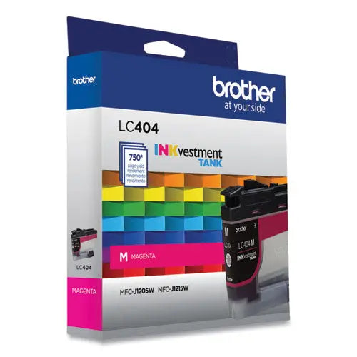 BROTHER BROTHER INKvestment Ink, 750 Page-Yield, Magenta - LC404MS