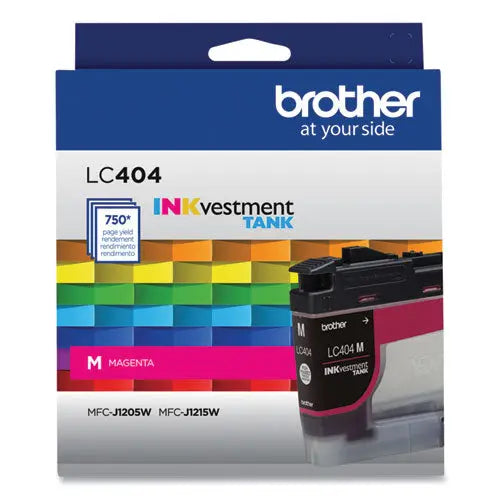 BROTHER BROTHER INKvestment Ink, 750 Page-Yield, Magenta - LC404MS