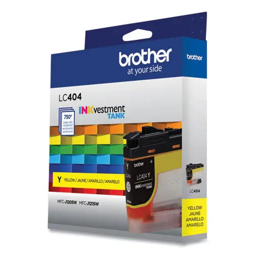 BROTHER BROTHER INKvestment Ink, 750 Page-Yield, Yellow - LC404YS