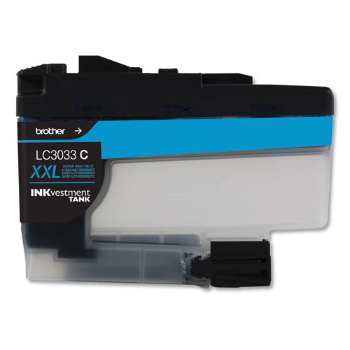 BROTHER BROTHER INKvestment Super High-Yield Ink, 1,500 Page-Yield, Cyan - LC3033C