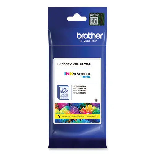BROTHER BROTHER INKvestment Ultra High-Yield Ink, 5,000 Page-Yield, Yellow - LC3039Y