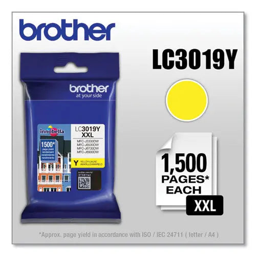 BROTHER BROTHER Innobella Super High-Yield Ink, 1,300 Page-Yield, Yellow - LC3019Y