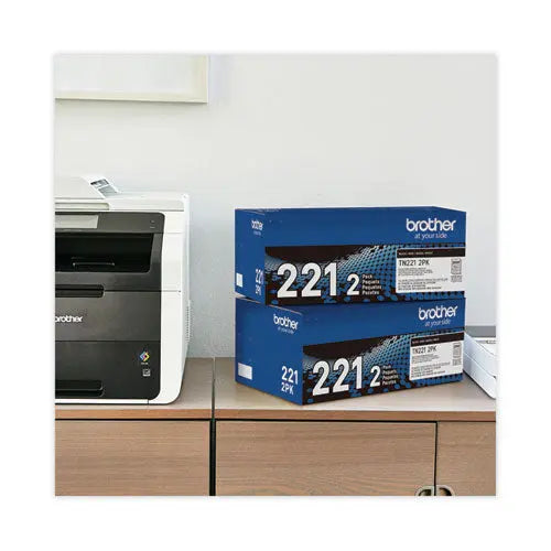 BROTHER BROTHER TN2212PK Toner, 2,500 Page-Yield, Black, 2/Pack - TN2212PK