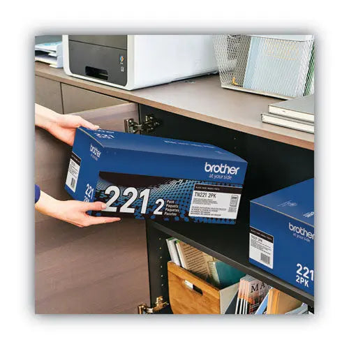 BROTHER BROTHER TN2212PK Toner, 2,500 Page-Yield, Black, 2/Pack - TN2212PK