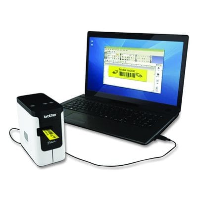 BROTHER Dot-matrix PT-P700 PC-Connectable Label Printer, 30 mm/s Print Speed, 3.1 x 6 x 5.6 - PTP700