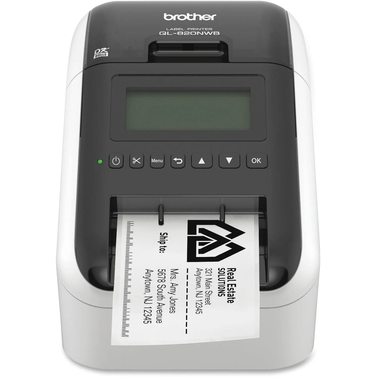 BROTHER Printers/Printer Accessories Brother QL-820NWB label printer Direct thermal Colour 300 x 600 DPI 176 mm/sec Wired & Wireless Ethe - QL820NWB