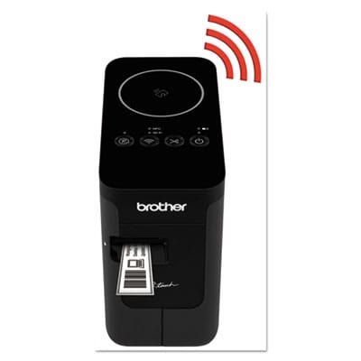 BROTHER Thermal PT-P750W Compact Label Maker with Wireless Enabled Printing, 30 mm/s Print Speed, 6 x 3.12 x 5.62 - PTP750W