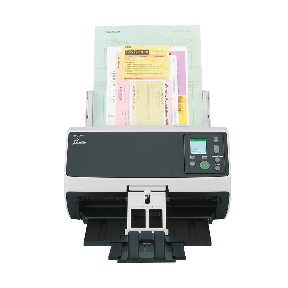Ricoh fi-8190 ADF + Manual feed scanner 600 x 600 DPI A4 Black, Grey - PA03810-B005