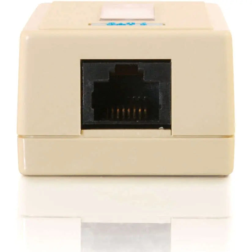 C2G C2G 1-Port Cat5E Surface Mount Box - White - White - 03835