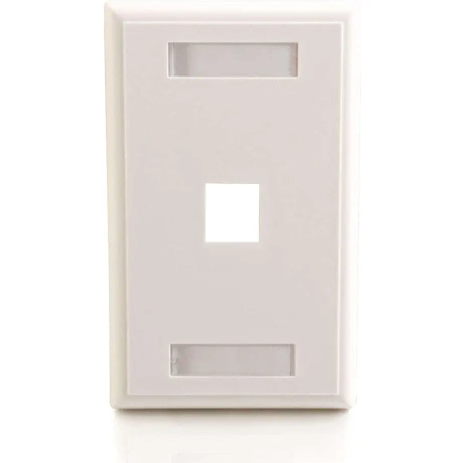 C2G C2G 1-Port Single Gang Multimedia Keystone Wall Plate - White - 1 x Socket(s) - White - 03410