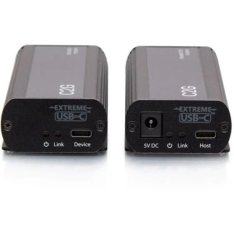 C2G C2G 1-Port USB-C Extender Transmitter to Receiver Kit - 5Gbps Plenum Rated - 1 x Network (RJ-45) - 1 x USB - 32.80 ft Extended Range - Black - C2G54279