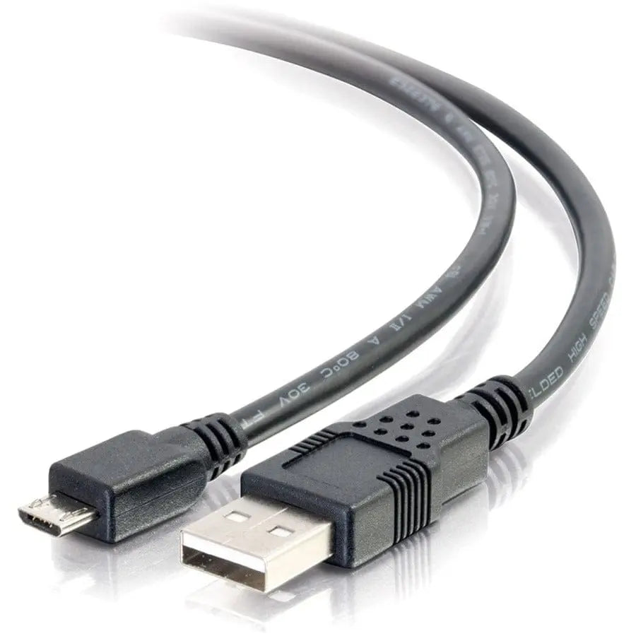 C2G C2G 1m USB Charging Cable - USB A to Micro-B - USB Phone Cable M/M 3ft - Type A Male USB - Micro Type B Male USB - 3ft - Black - 27364