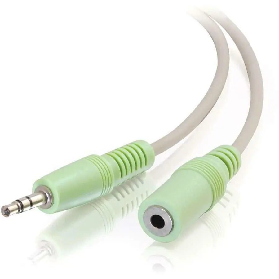 C2G C2G 6ft 3.5mm M/F Stereo Audio Extension Cable (PC-99 Color-Coded) - Mini-phone Male - Mini-phone Female - 6ft - Beige - 27408