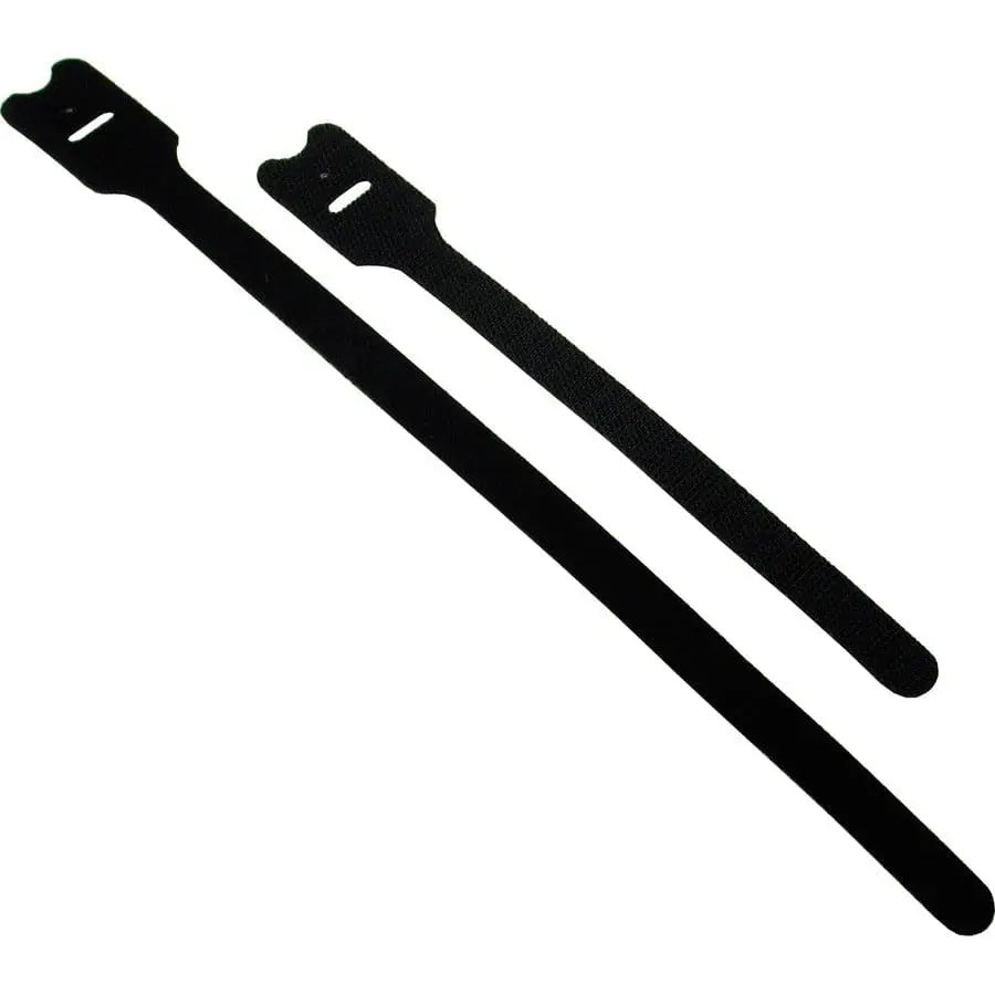 C2G C2G 8in Screw-mountable Hook-and-Loop Cable Ties - 10pk - Cable Tie - Black - 10 Pack - 29850