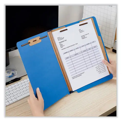 C2G C2G Deluxe Six-Section Pressboard End Tab Classification Folders, 2 Dividers, 6 Fasteners, Letter Si - 10318