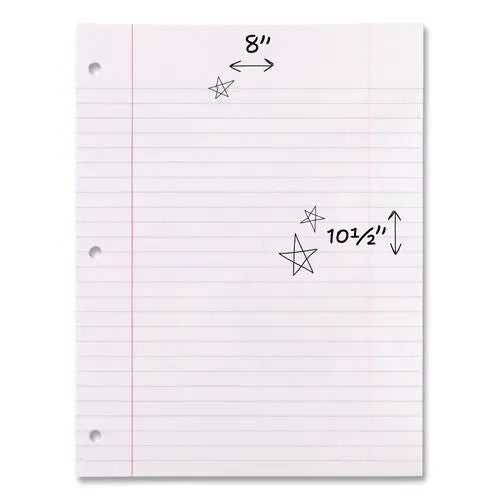 C2G C2G Filler Paper, 3-Hole, 8 x 10.5, Wide/Legal Rule, 200/Pack - 15200