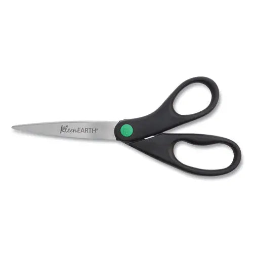 C2G C2G KleenEarth Scissors, 8" Long, 3.25" Cut Length, Straight Black Handle, 2/Pack - 15179
