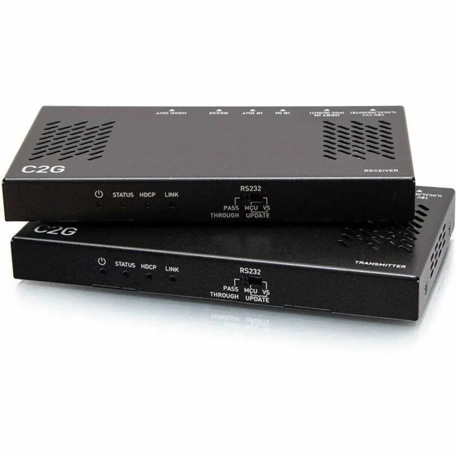 C2G C2G Video Extender Transmitter/Receiver - 1 Input Device - 1 Output Device - 328 ft Range - 2 x Network (RJ-45) - 1 x HDMI In - 1 x HDMI Out - 4K UHD - Twisted Pair - Category 7 - C2G30026