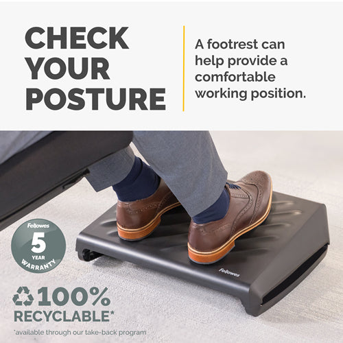 Fellowes Breyta Foot Rest - Black - 100098566