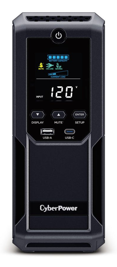 CyberPower LCD BRG1500AVRLCD2 uninterruptible power supply (UPS) Line-Interactive 1.5 kVA 900 W 12 AC outlet(s) - BRG1500AVRLCD2