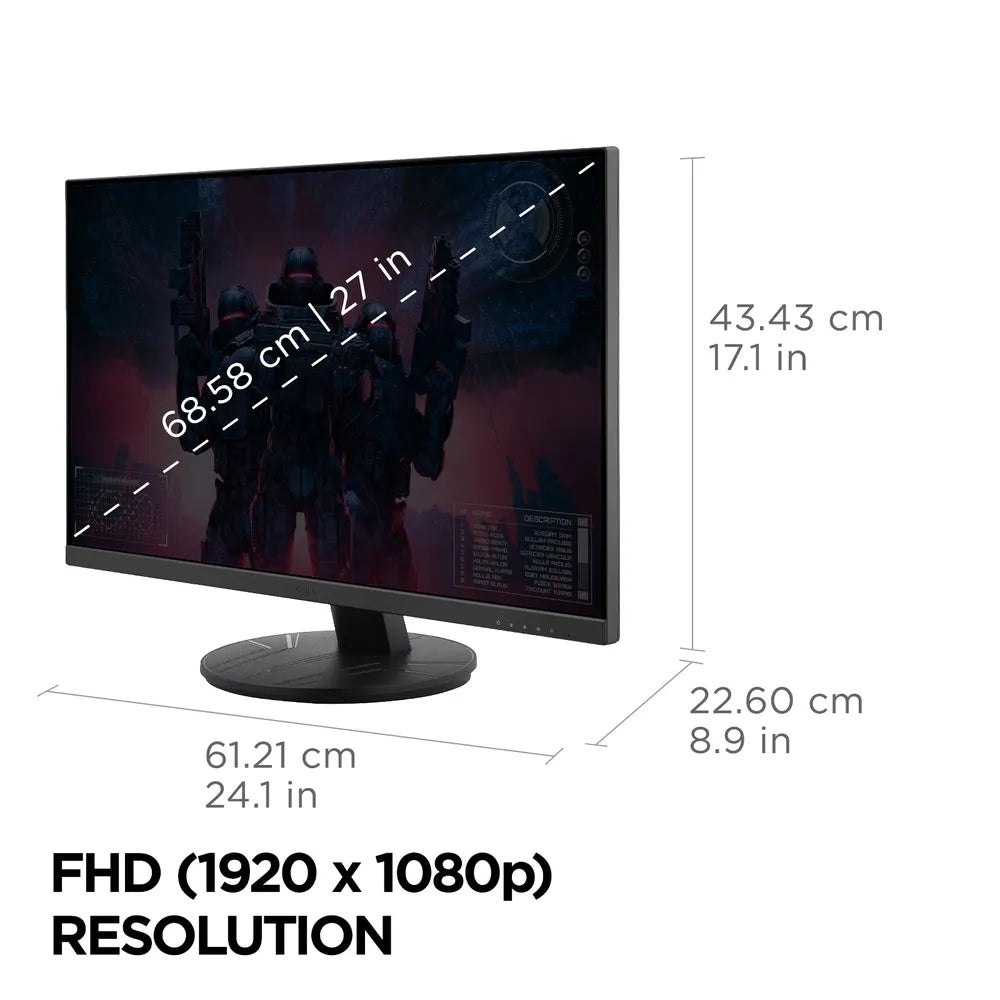 Viewsonic VX Series VX2716A computer monitor 68.6 cm (27") 1920 x 1080 pixels Full HD LCD Black - VX2716A