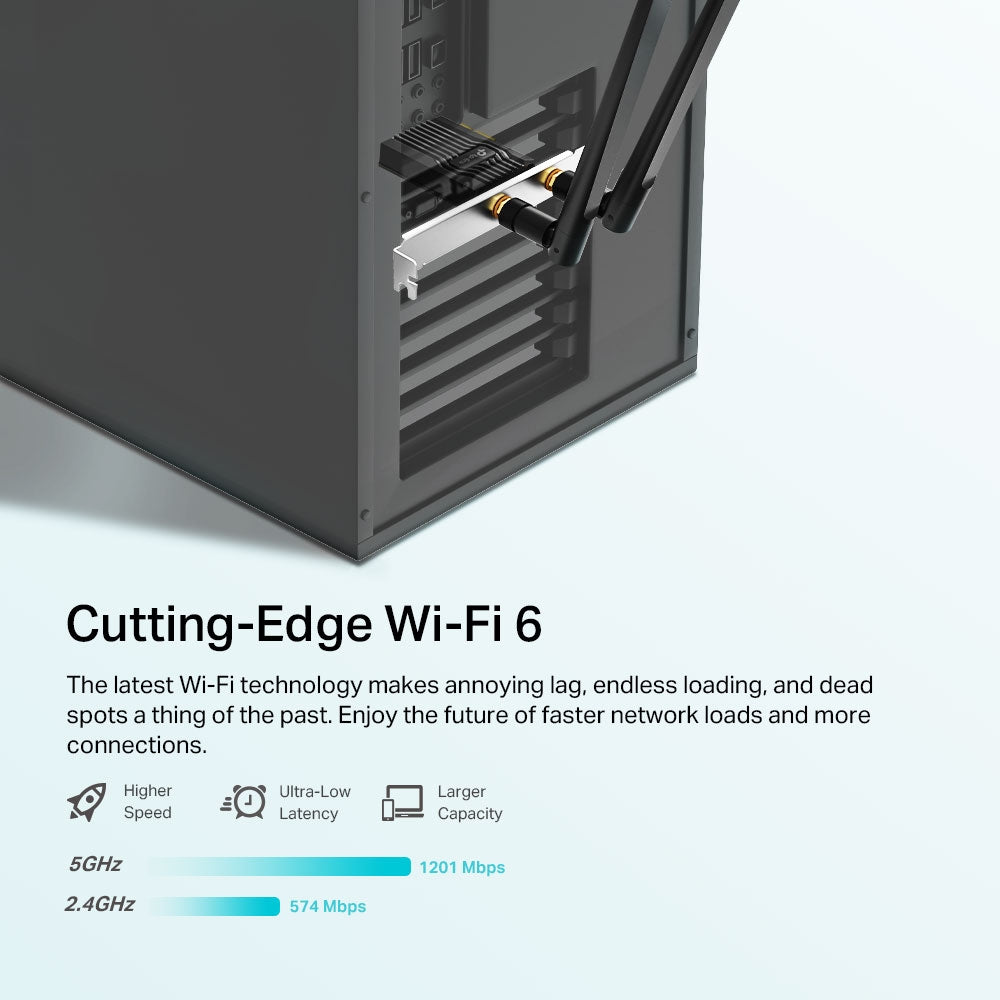TP-Link AX1800 Wi-Fi 6 Bluetooth 5.2 PCIe Adapter - ARCHER TX20E