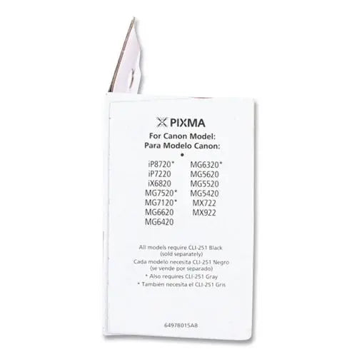 CANON CANON (PGI-250/CLI-251) Ink/Paper Combo, Black/Cyan/Magenta/Yellow - 6497B004