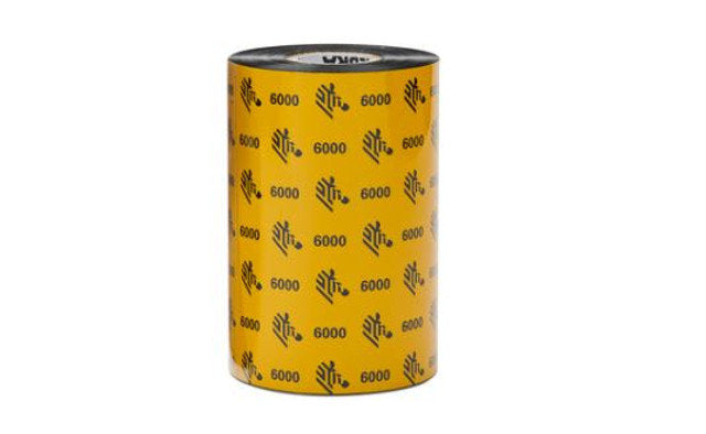 Zebra TT Ribbon, Wax (4.02" x 1476') (1" Core) - 06000BK10245 ZEBRA
