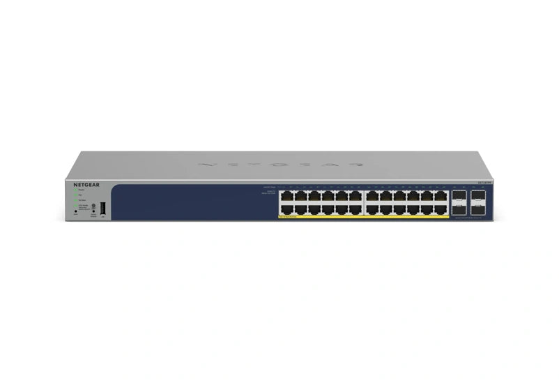 NETGEAR GS728TPP Managed L2/L3/L4 Gigabit Ethernet (10/100/1000) Power over Ethernet (PoE) 1U Grey - GS728TPP-300NAS
