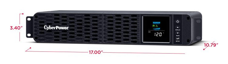 CyberPower CP2000PFCRM2U uninterruptible power supply (UPS) Line-Interactive 2 kVA 1200 W 8 AC outlet(s) - CP2000PFCRM2U