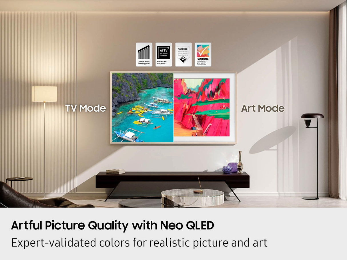 Samsung The Frame Pro QN85LS03FWFXZA TV 2.16 m (85") 4K Ultra HD Smart TV Wi-Fi Black - QN85LS03FWFXZA