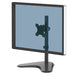 Fellowes Seasa Single Monitor Arm - Freestanding Monitor Mount for 8KG 32 inch Screens - Ergonomic Adjustable Monitor Arm - Tilt 45° Pan 120° Rotation 360°, VESA 75 x 75/100 x 100 - Black - 8049601