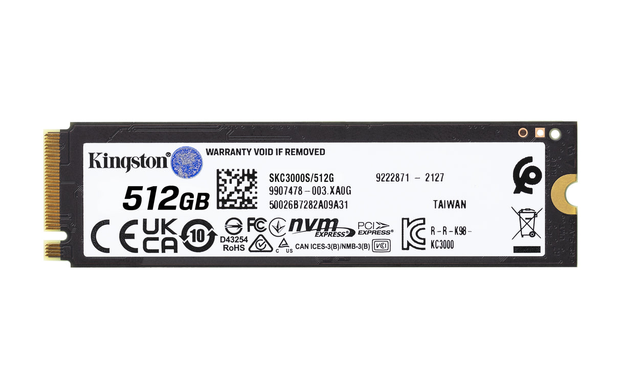 Kingston Technology 512G KC3000 M.2 2280 NVMe SSD - SKC3000S/512G