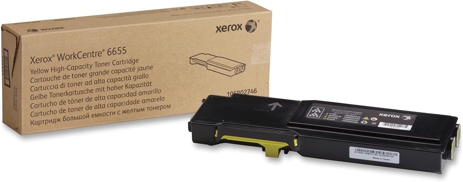 Xerox Genuine WorkCentre 6655 / 6655i Yellow High Capacity Toner Cartridge (7,500 pages) - 106R02746 - 106R02746