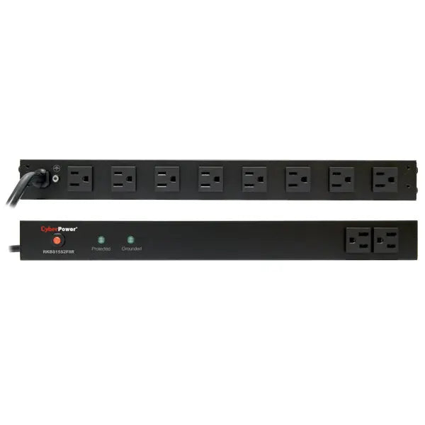 CyberPower RKBS15S2F8R surge protector Black 10 AC outlet(s) 120 V 4.57 m - RKBS15S2F8R CYBERPOWER