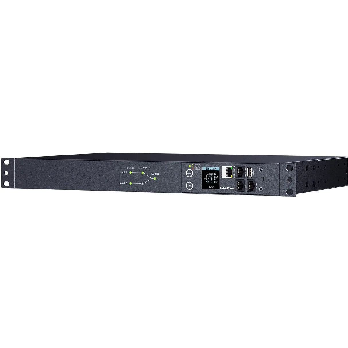 CYBERPOWER CyberPower Switched ATS PDU PDU44004 12-Outlets PDU - Switched - IEC 60320 C14 - 12 x IEC 60320 C13 - 230 V AC - Network (RJ-45) - 1U - Horizontal - Rack-mountable