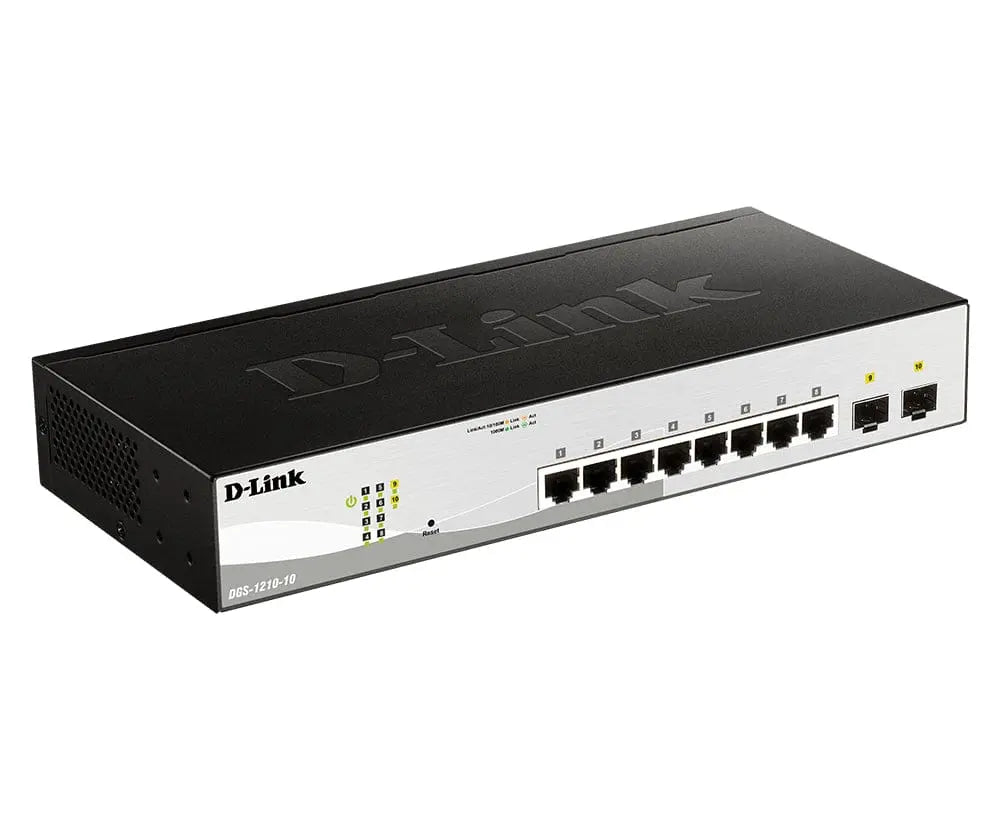 D-LINK D-Link 10-Port Gigabit Smart Managed Switch with 2 SFP ports - DGS-1210-10
