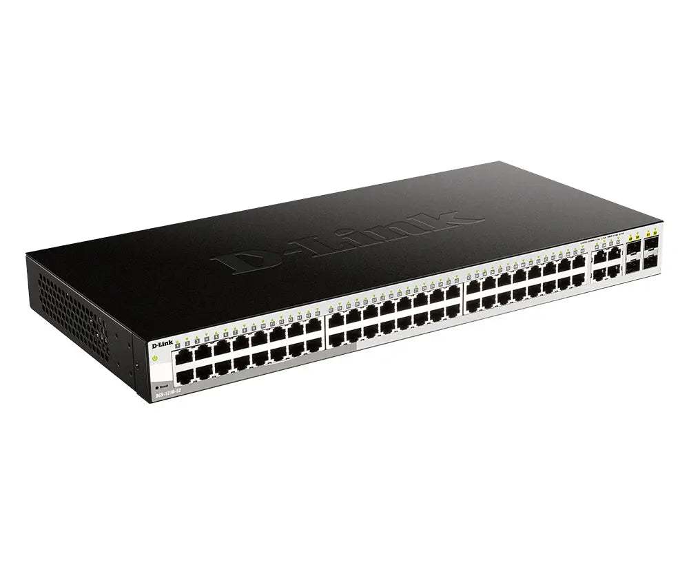 D-LINK D-Link 52-Port Gigabit Smart Managed Switch including 4 x 100/1000Mbps Combo Ports - DGS-1210-52