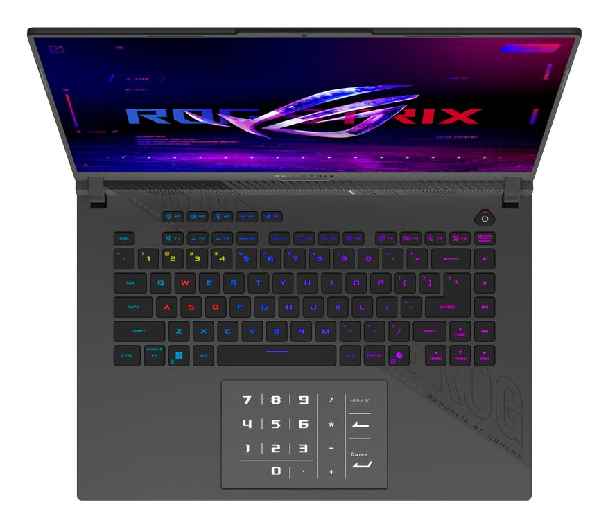 ASUS ROG Strix G16 Laptops AMD Ryzen™ 9 9955HX3D Laptop 40.6 cm (16") WQXGA 16 GB DDR5-SDRAM 1 TB SSD NVIDIA GeForce RTX 5070 Ti Wi-Fi 6E (802.11ax) Windows 11 Home Grey - G614FR-DS96 ASUS