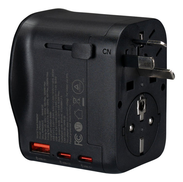 Targus 20W World Travel Adapter with USB Ports - APK033US