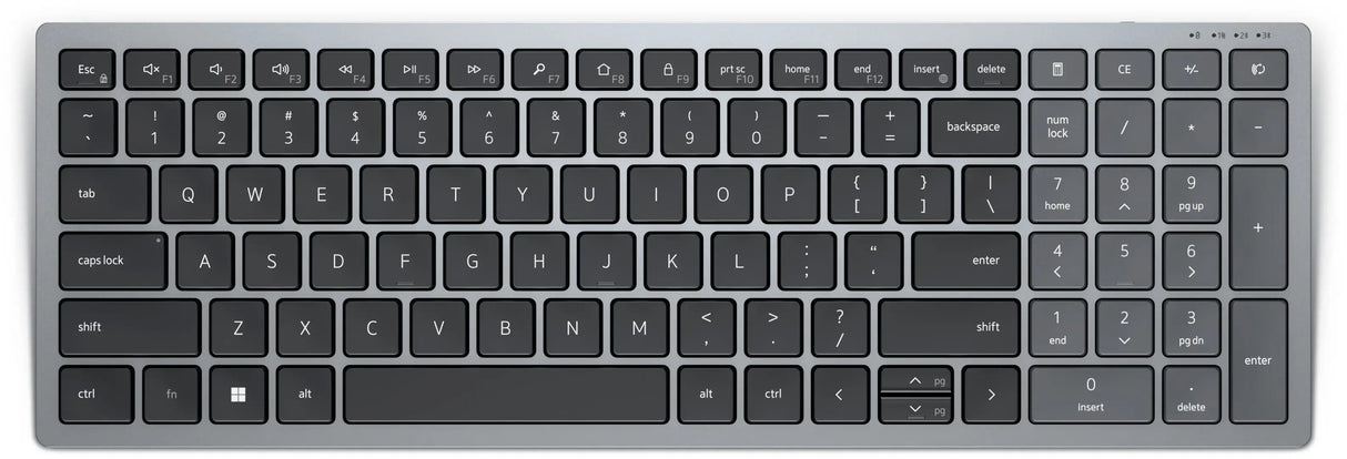DELL DELL KB740 keyboard Office RF Wireless + Bluetooth QWERTY English Grey, Black