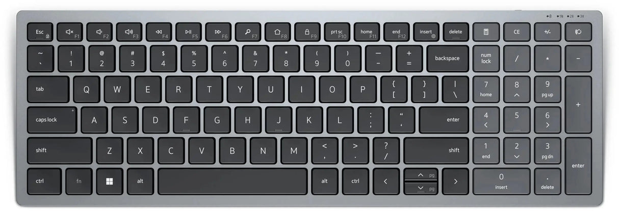 DELL DELL KB740 keyboard Office RF Wireless + Bluetooth QWERTY English Grey, Black