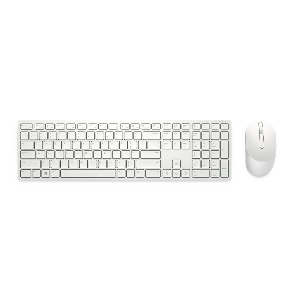 DELL DELL KM5221W-WH keyboard Mouse included Office RF Wireless QWERTY US English White