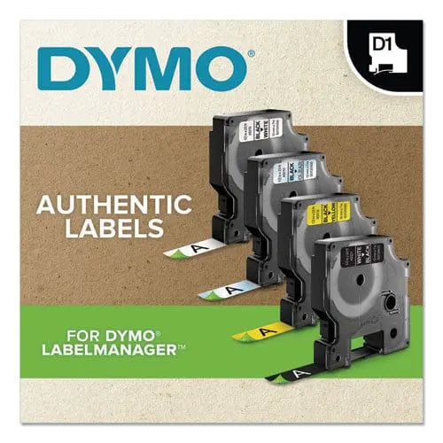 DYMO DYMO D1 Standard Labels, 0.5" x 23 ft, Black Print on White Tape, 6/Pack - 2025517