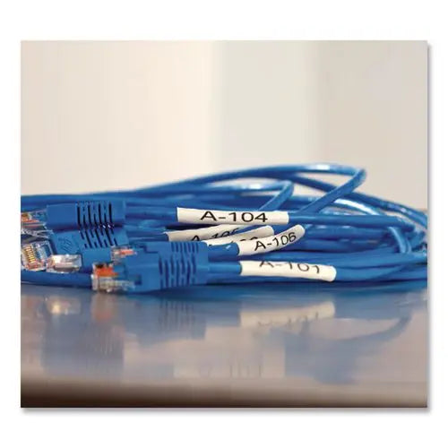 DYMO DYMO Rhino Heat Shrink Tubes Industrial Label Tape, 0.5" x 5 ft, White/Black Print - 18055