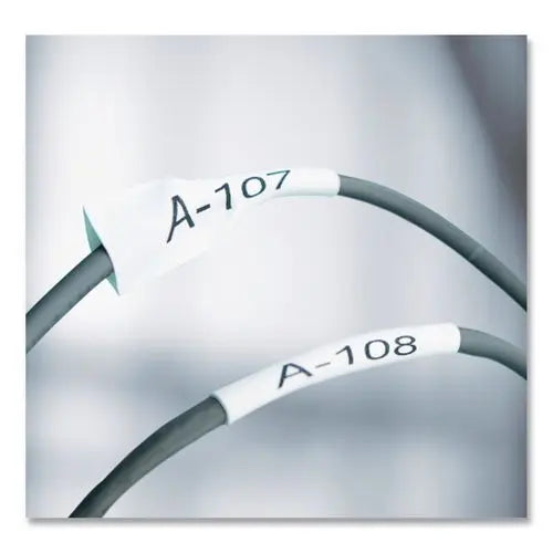DYMO DYMO Rhino Heat Shrink Tubes Industrial Label Tape, 0.5" x 5 ft, White/Black Print - 18055