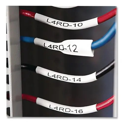 DYMO DYMO Rhino Heat Shrink Tubes Industrial Label Tape, 0.75" x 5 ft, White/Black Print - 18057