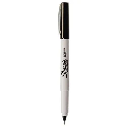 DYMO DYMO Ultra Fine Tip Permanent Marker, Ultra-Fine Needle Tip, Black, Dozen - 37001B