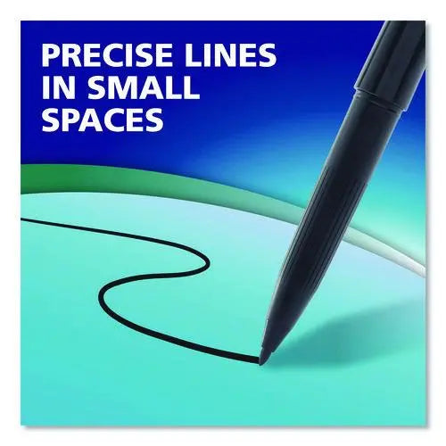 DYMO DYMO Wet Erase Marker, Ultra Fine Bullet Tip, Black, Dozen - 16001A